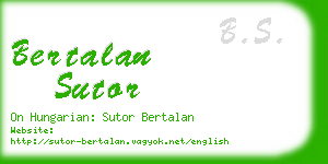 bertalan sutor business card